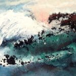 Cozumel Waters. Acrylic/canvas, 42x84, 2016