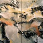 MIDAUTUM SKIES, Acrylic on canvas, Diptych, 34x48