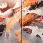 UNTITLED, Acrylic on canvas, Diptych, 30x60