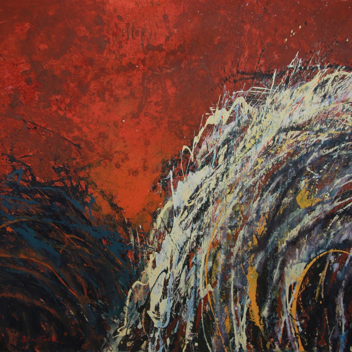 EXODUS: RED SEA, acrylic on canvas, 72"x86", 2014