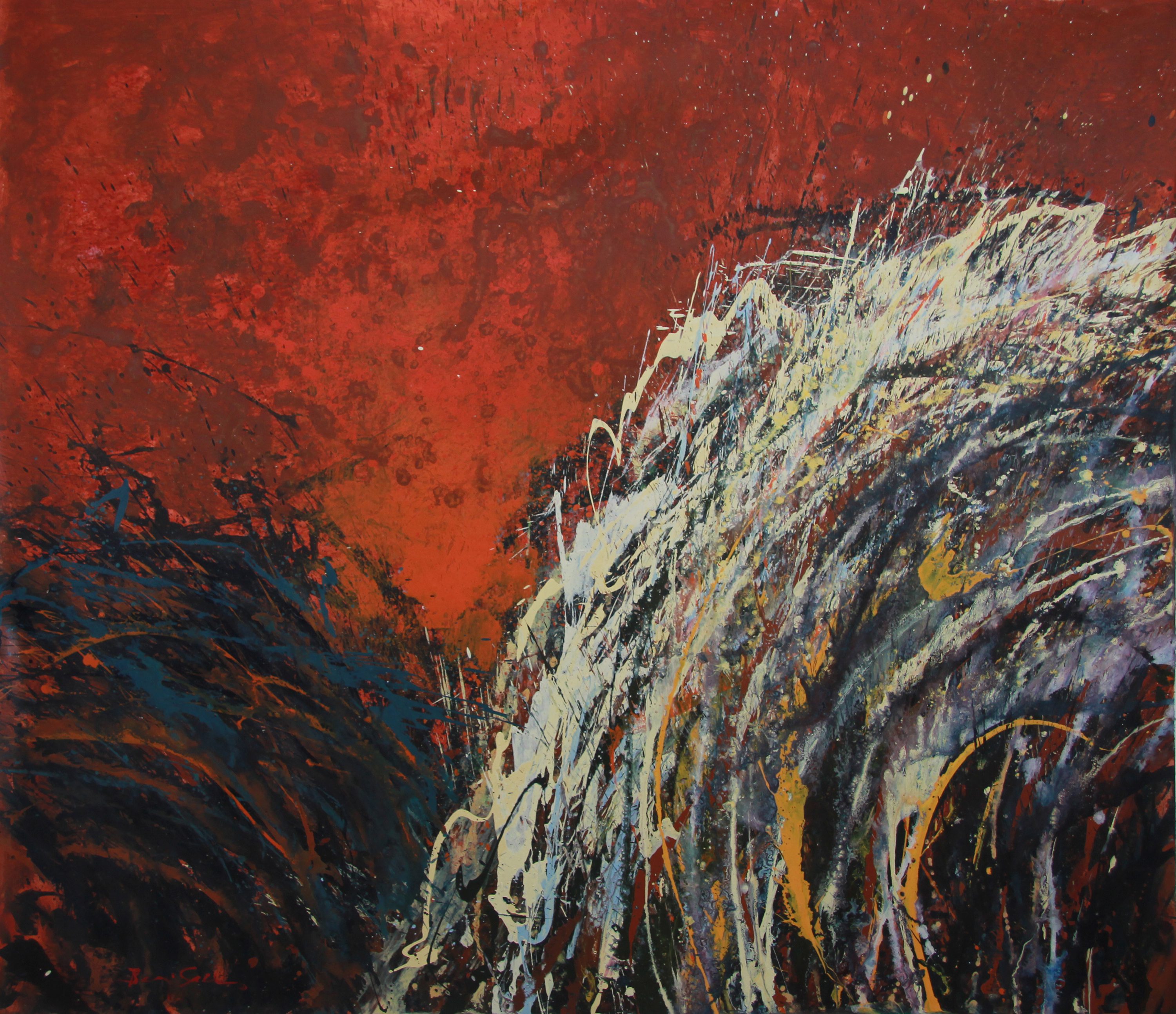 EXODUS: RED SEA, acrylic on canvas, 72"x86", 2014