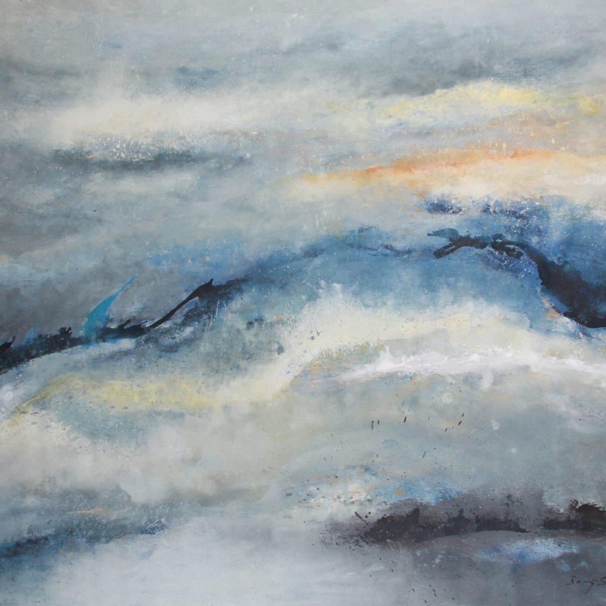 LANGUAGE OF THE CLOUDS, acrylic on canvas, 72"x86", 2014